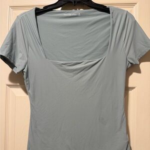 Abercrombie & Fitch Women's Green top medium